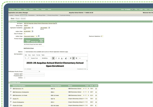 application and lottery preview